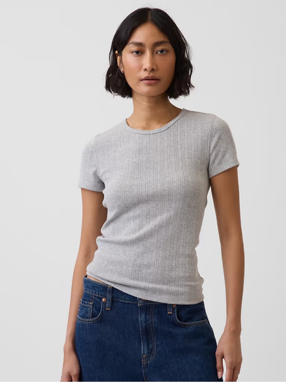 GAP Pointelle Crewneck T-Shirt